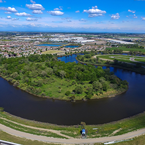 Aerial Lake Photography - River Islands