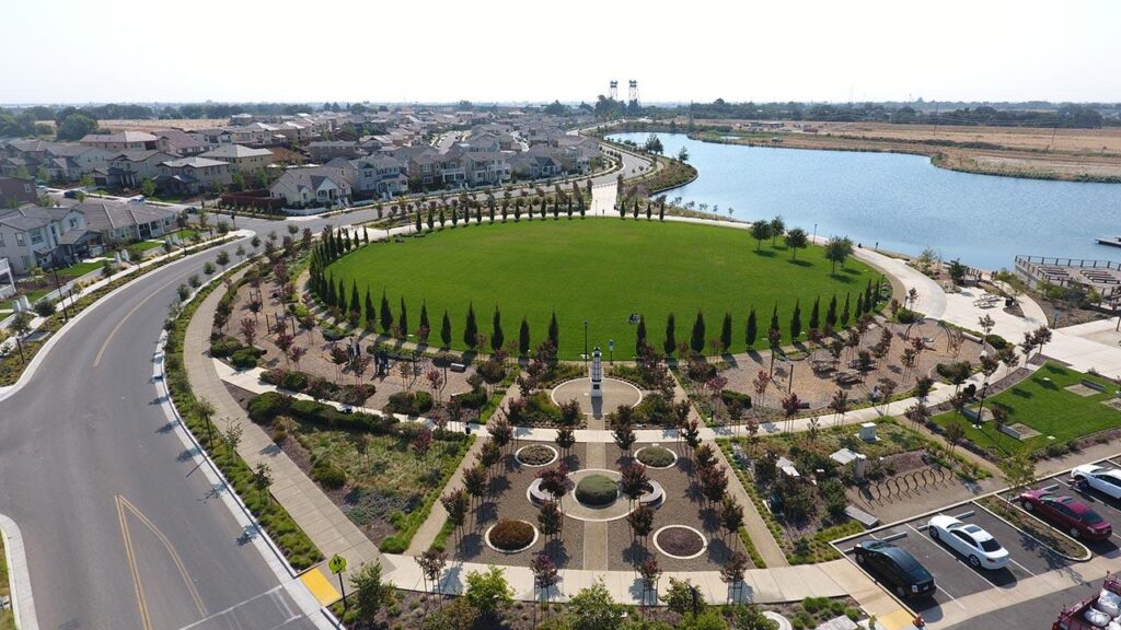 Michael Vega Park next to beautiful lake