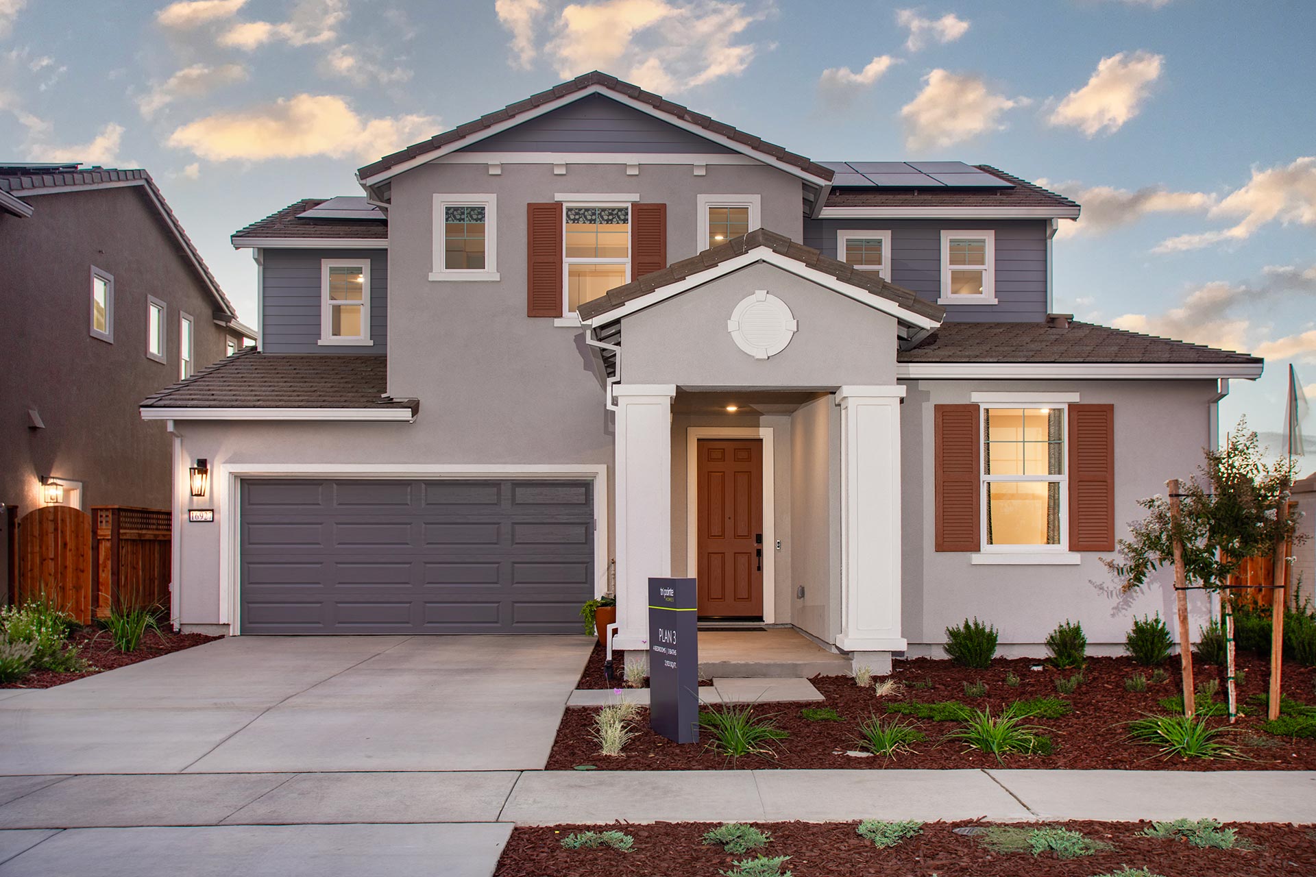 TriPointeHomes_Chantara_Plan3_ExteriorTwilight