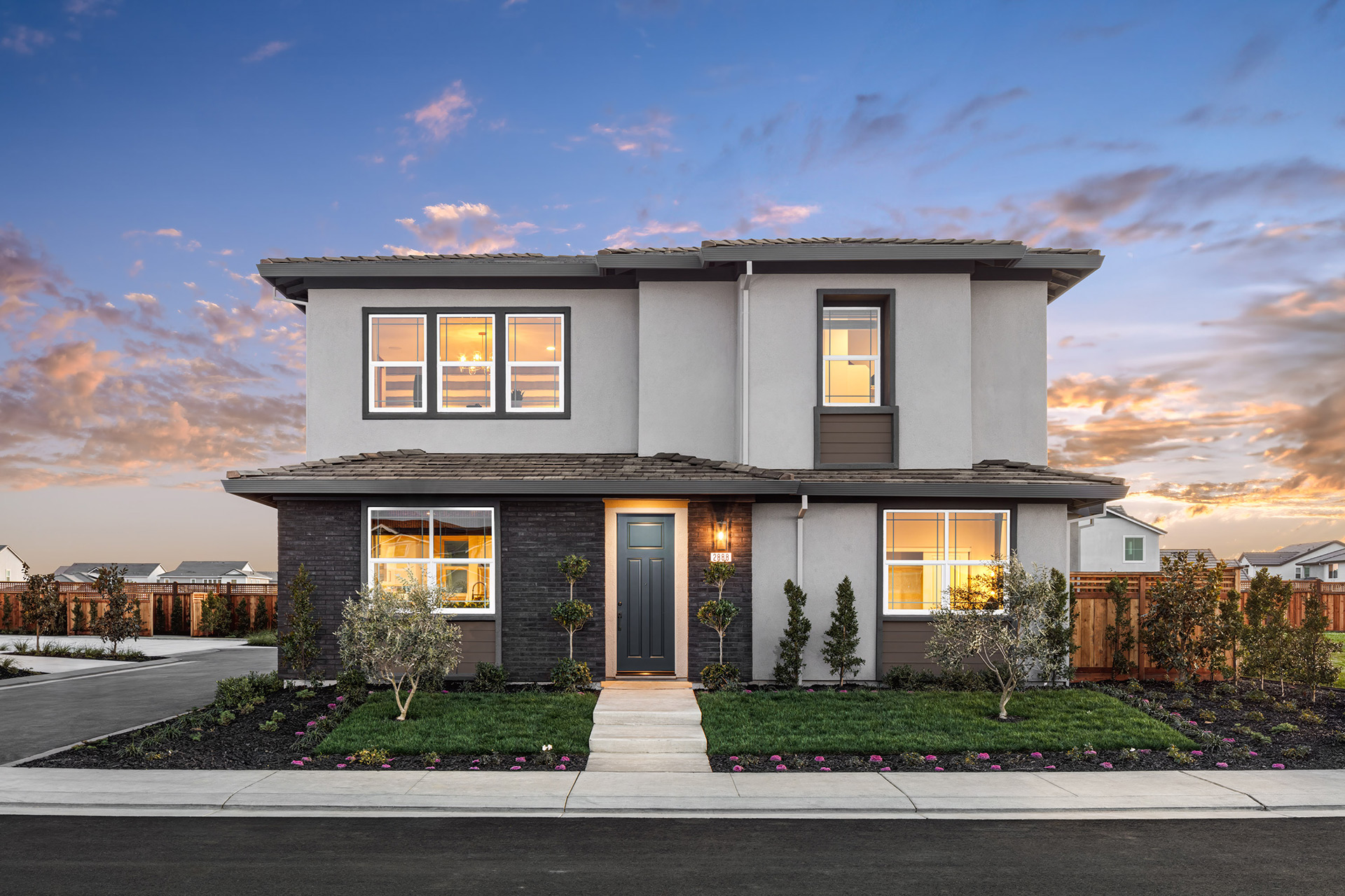 Monterey Plan 2 by Van Daele Homes Exterior Street Scene at River Islands in Lathrop CA