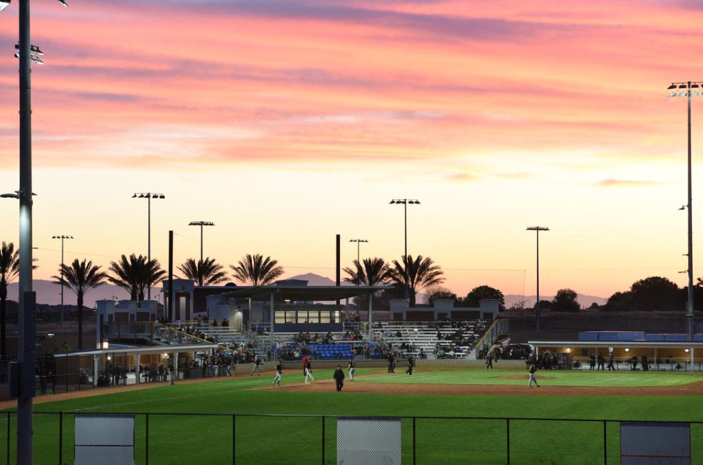 Islanders Field at sunset in River Islands
