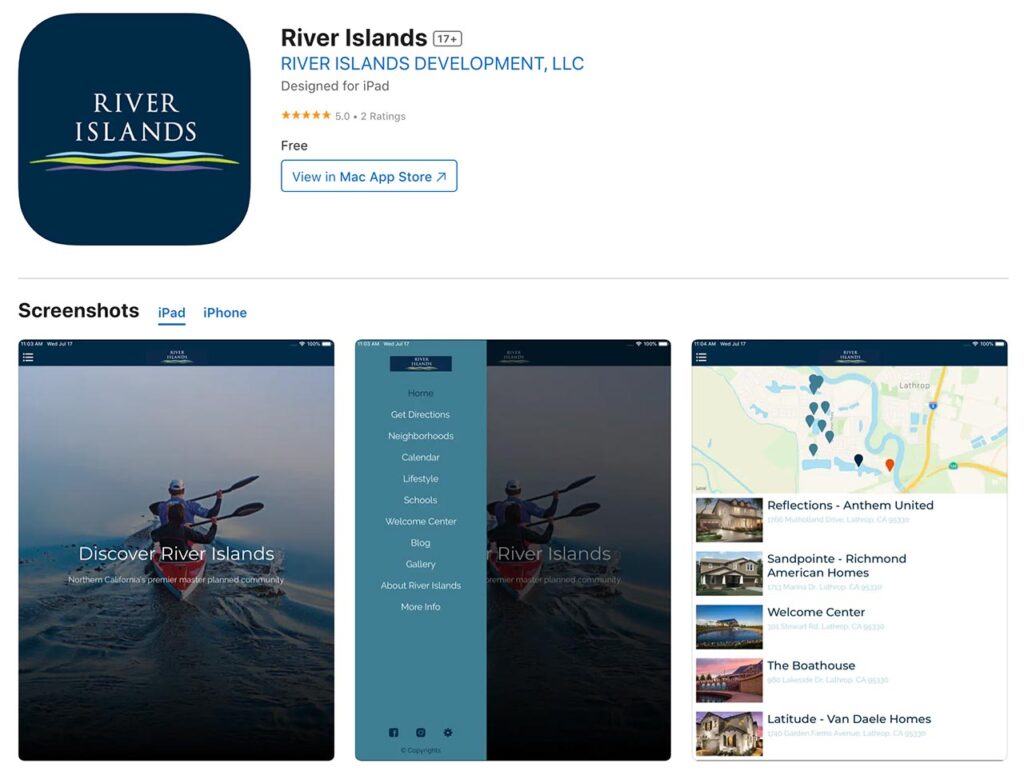 Download the River Islands Mobile App on the Apple App Store